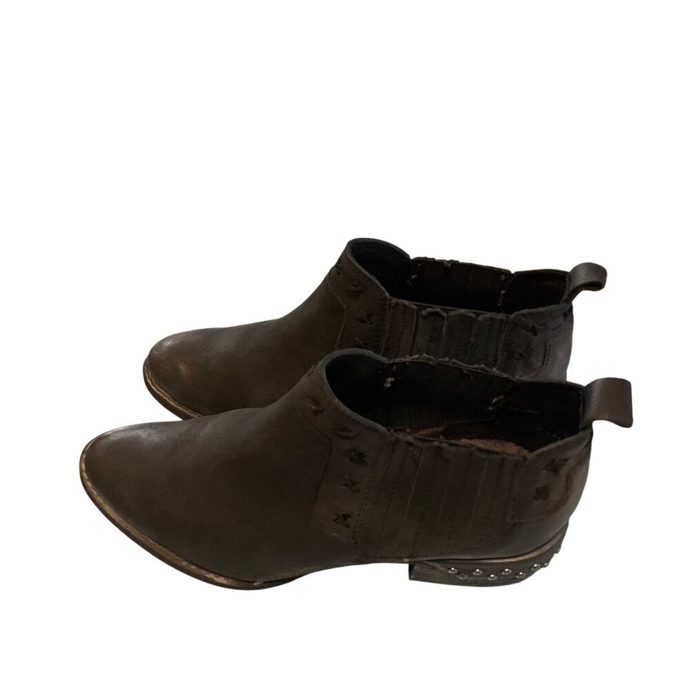Naughty Monkey Women's Ankle‎ Boots Studded Black Leather Sz 8  Western Moto Y2K - Picture 6 of 11